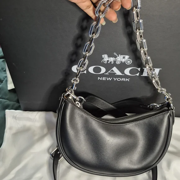 Black Leather Women's Bag - Picture 9 of 11